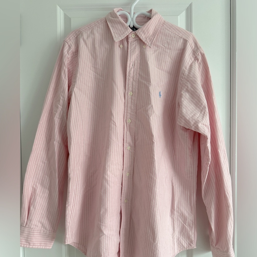 Ralph Lauren classic fit striped oxford.